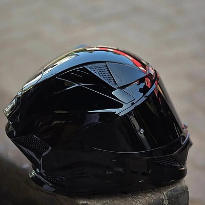 STEELBIRD SBH-25 SHARP GLOSSY BLACK C/V 600 MM