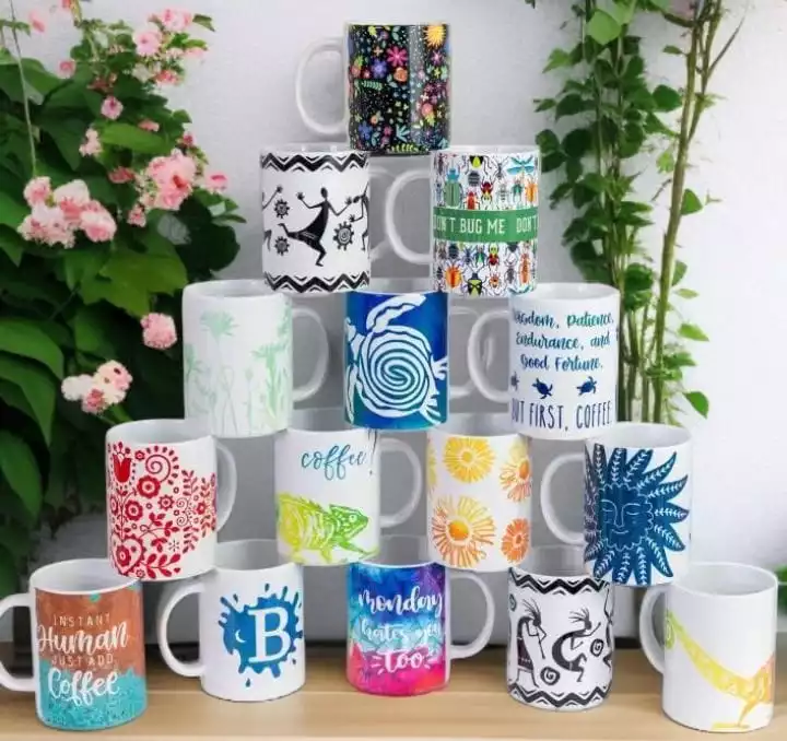 Printed Mugs White