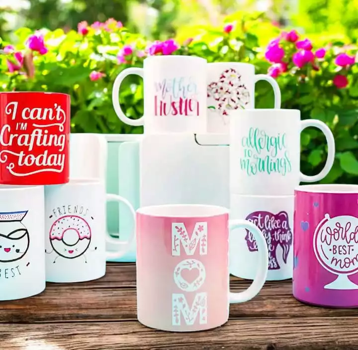 Printed Mugs White