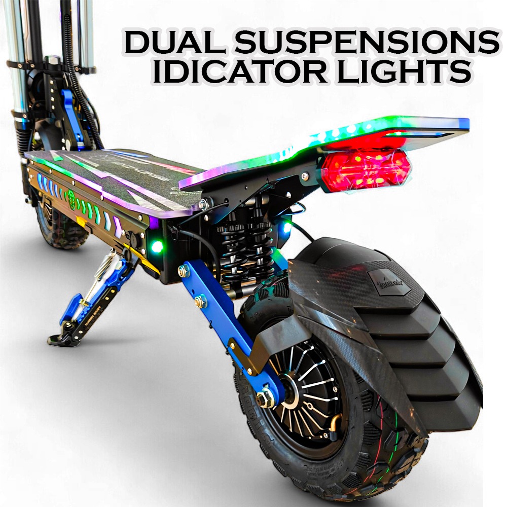 WINDHORSE H3 Powerful Electric Scooter 3000W Dual Motor – 60V 40Ah Battery, 85 KM/H Max Speed, 120 KM Range – 13 Inches Tires, Hydraulic Brakes, Dual Suspension, Full Body RGB Lights WINDHORSE H3 Powerful Electric Scooter 3000W Dual Motor – 60V 40Ah Battery, 85 KM/H Max Speed, 120 KM Range – 13 Inches Tires, Hydraulic Brakes, Dual Suspension, Full Body RGB Lights