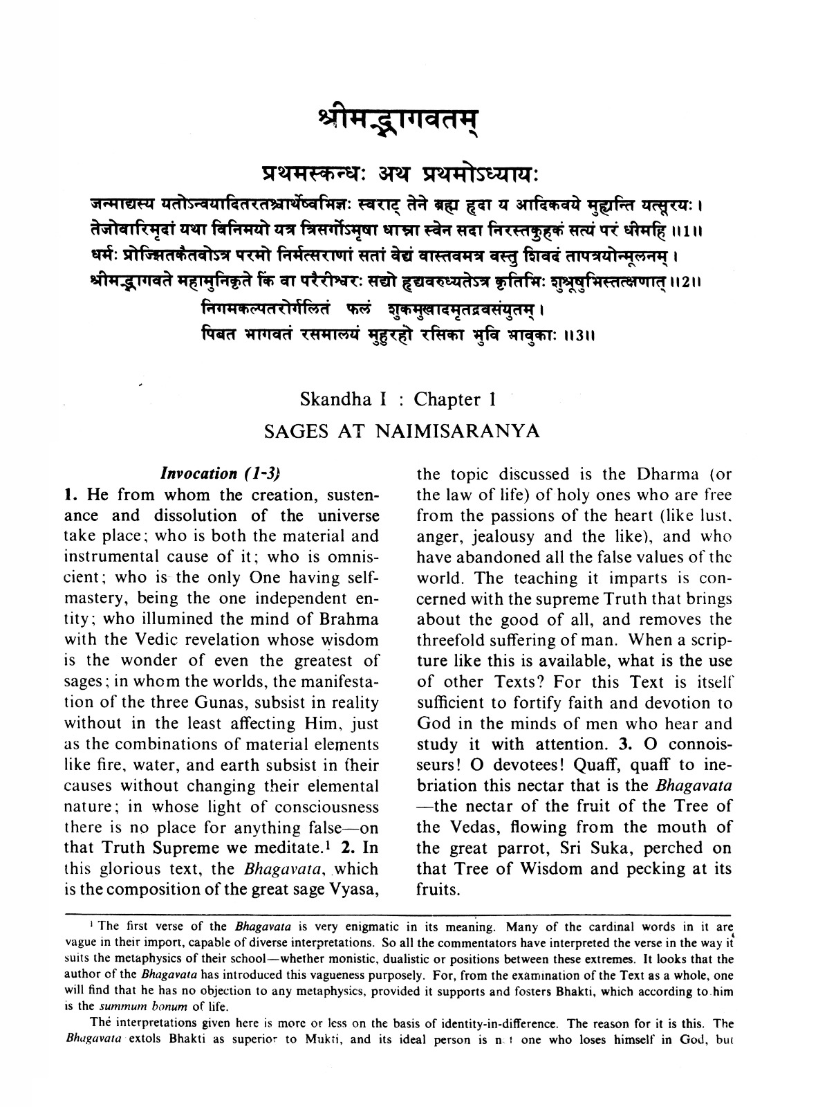 Srimad Bhagavata Volume 1 (Paperback) Srimad Bhagavata Volume 1 (Paperback)