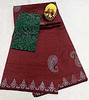 South Cotton Block Printed Saree