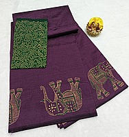 South Cotton Block Printed Saree