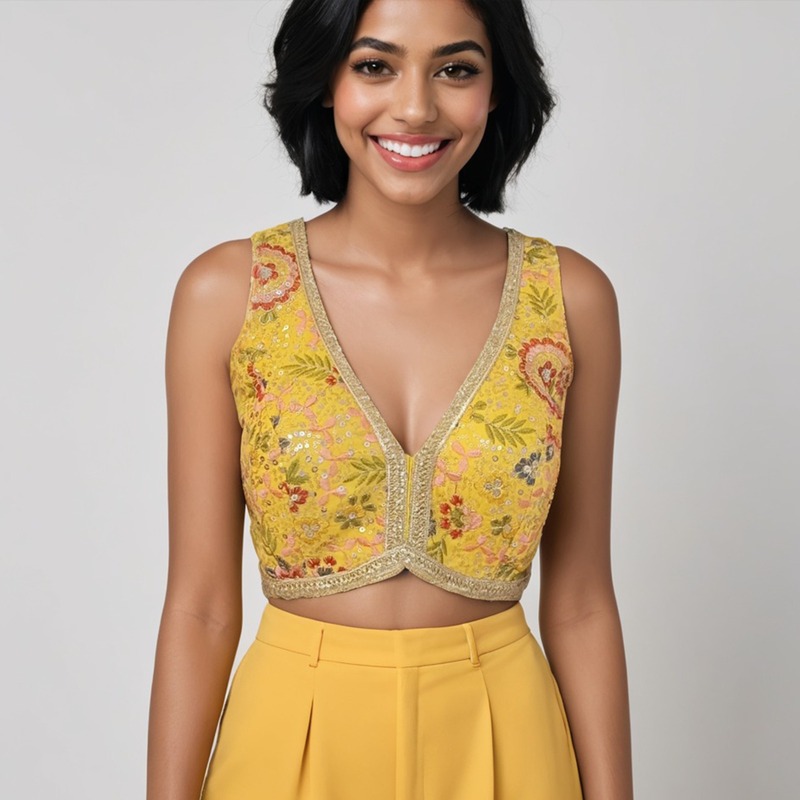 Ethnic Blouse Heavy Work