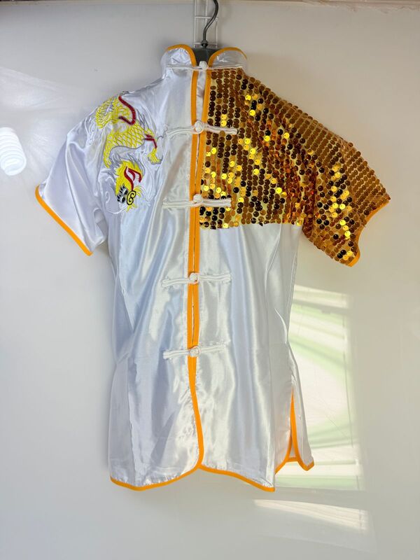 Copia de Copia de Uniforme Competencia Wu Shu lentejuelas Blanco