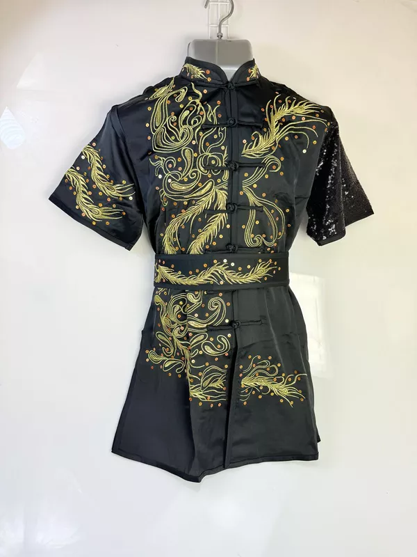 Copia de Uniforme Premium Wu Shu bordado Negro