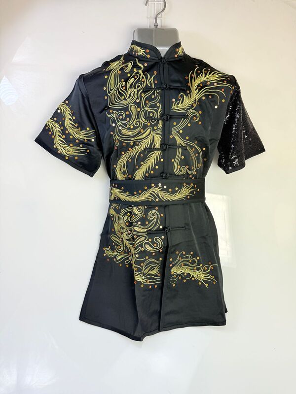 Copia de Uniforme Premium Wu Shu bordado Negro