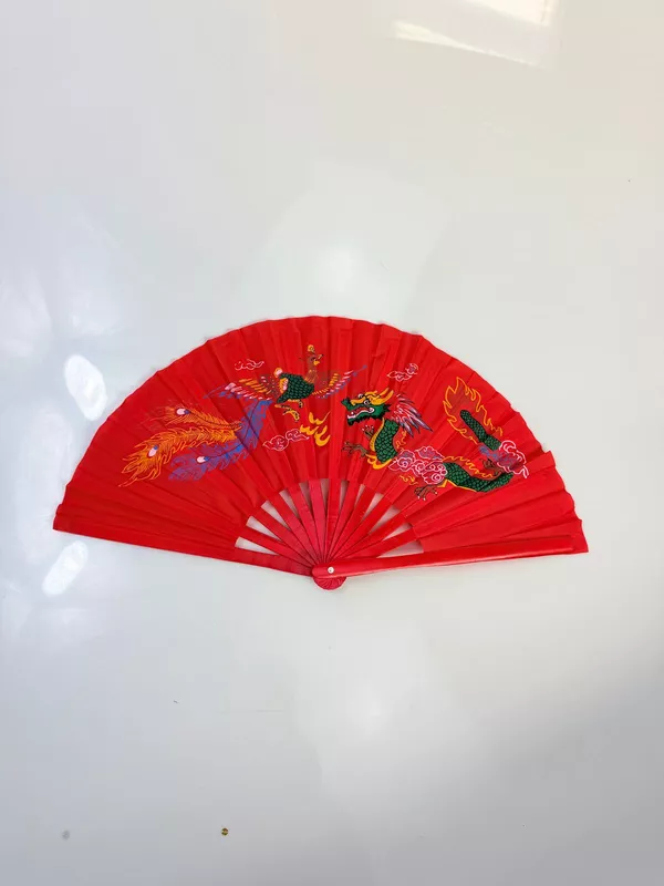 Abanico de Bambu Original hecho a mano Rojo
