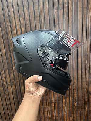 STUDDS RAIDER WITH SPOLIER BLACK DUAL VISOR C/V (XL)