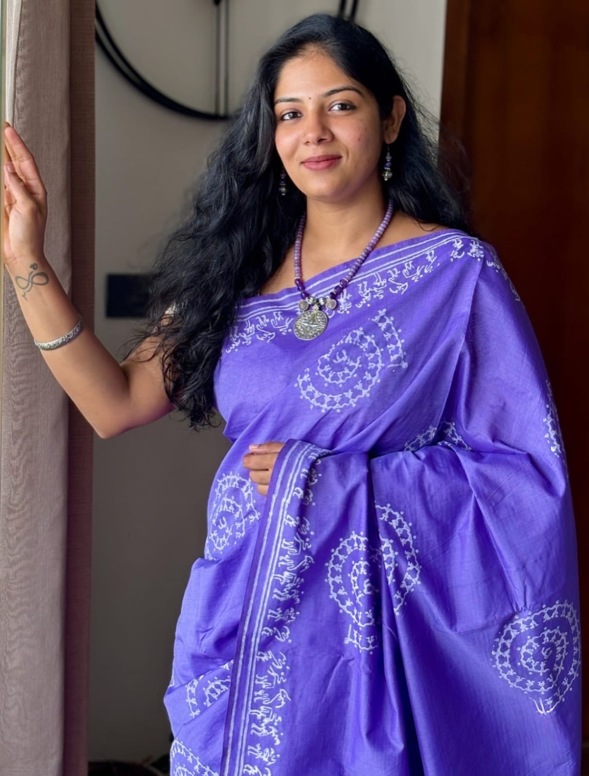 South Cotton Block Printed Saree