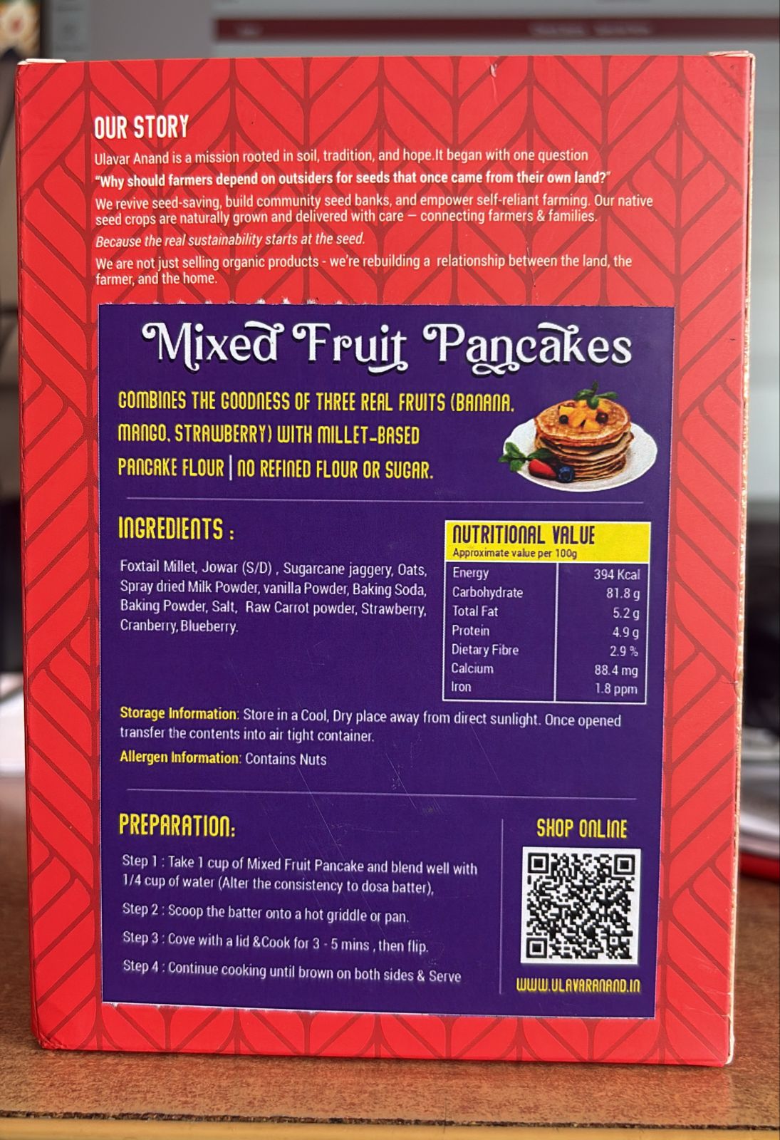 mixed fruit pancake 150g