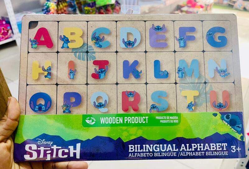 Disney Stitch Bilingual Alphabet Wooden Puzzle