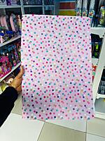 Gift Wrap Flatsheet with Sticker Tag - Dots & Stars
