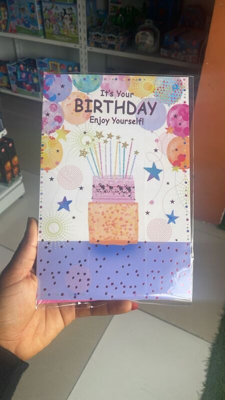 Simon Elvin It's Your Birthday Enjoy Yourself Card - Pink