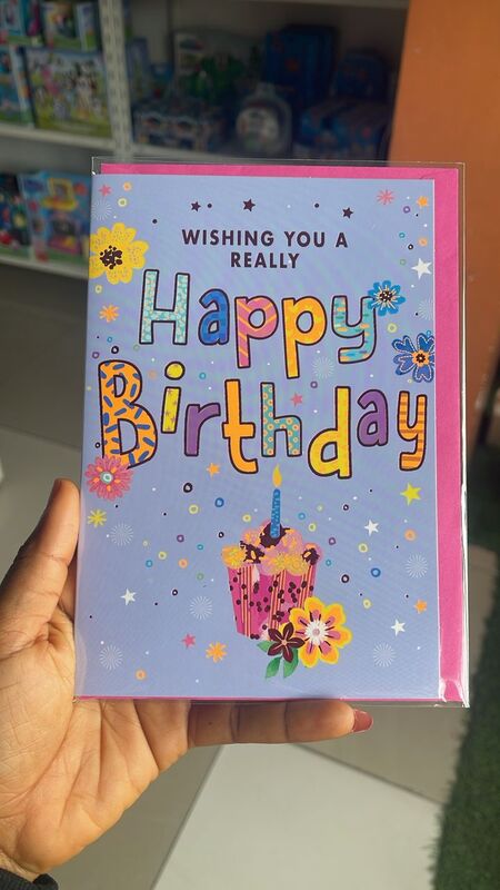 Simon Elvin Wishing You A Really Happy Birthday Card - Lilac