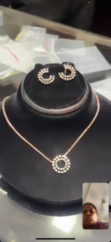 round shape lab diamond ear studs