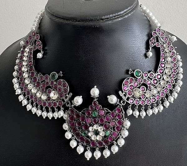 Margam Temple Jewellery - Black Finish Real Kemp Necklace Choker