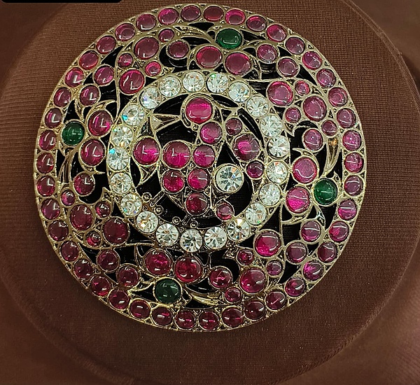 Margam Temple Jewellery Black Antique Finish Real Kemp Pearl Model Rakodi โ Hair Accessory