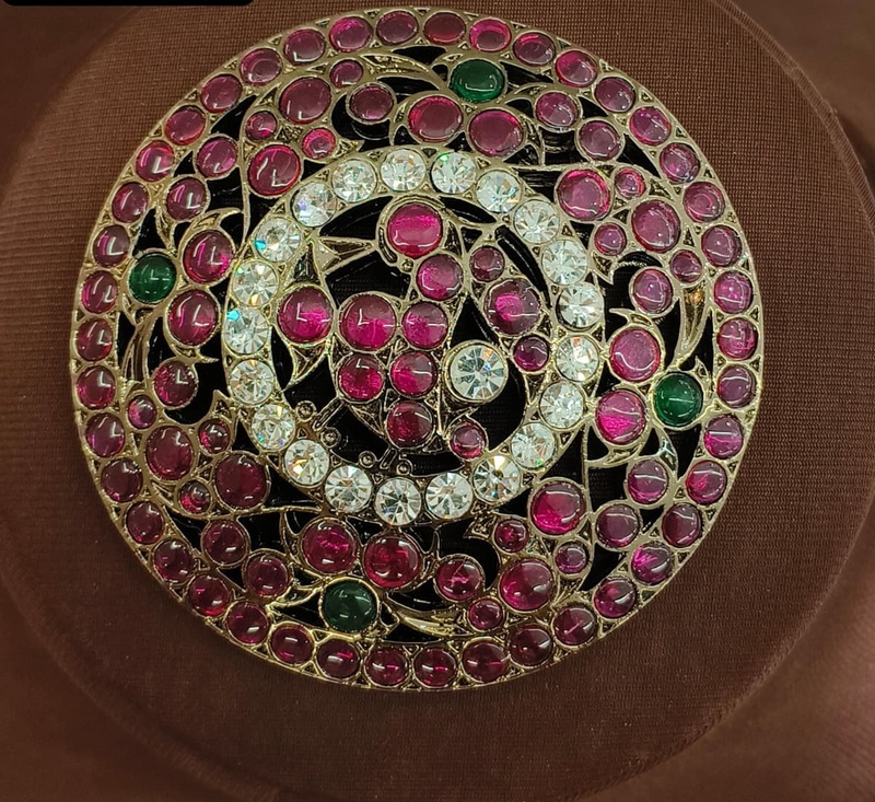 Margam Temple Jewellery Black Antique Finish Real Kemp Pearl Model Rakodi – Hair Accessory