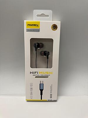 PAVAREAL M17C-R Type-C Wired Earphones – HiFi Metal Headset with Mic