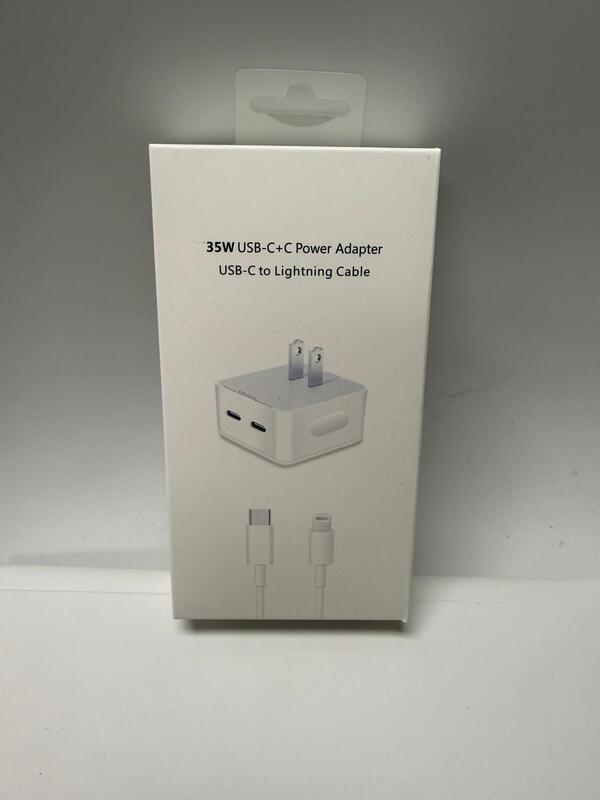 35W Dual USB-C Power Adapter with USB-C to Lightning Cable (Fast Charging Set)