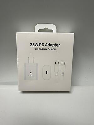 25W USB-C PD Charger & Cable Set | Super Fast Adapter for Galaxy, Pixel, Tablets