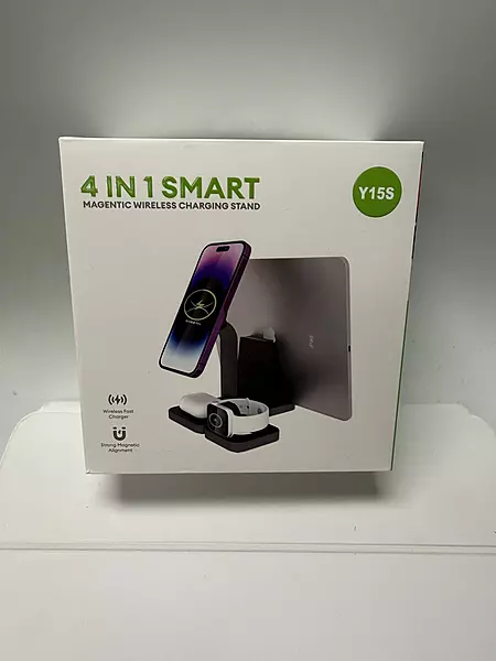 Y15S 4-in-1 Magnetic Wireless Charging Stand for iPhone, Watch, AirPods & iPad/Tablet