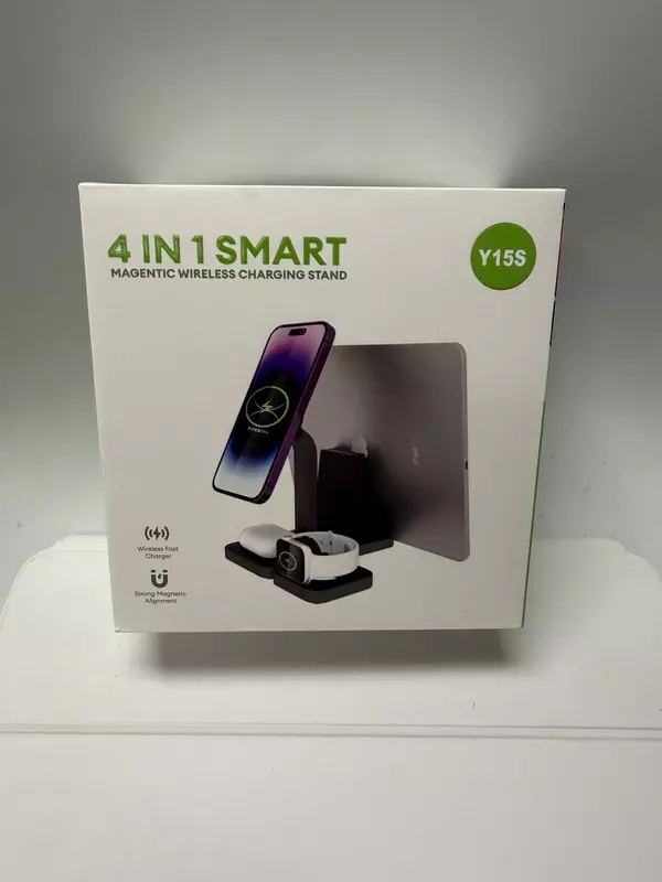 Y15S 4-in-1 Magnetic Wireless Charging Stand for iPhone, Watch, AirPods & iPad/Tablet