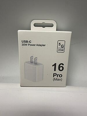 35W USB-C Power Adapter – Fast Charger for iPhone 16 Pro Max, iPad, and Android