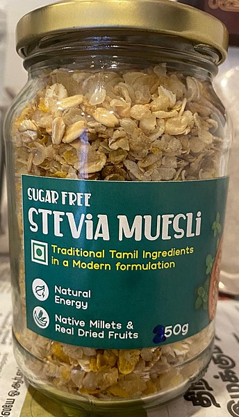 Sugarfree muesli stevia 250 G (Glass Jar)