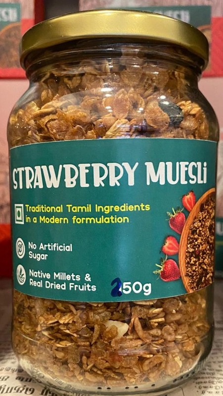 Strawberry muesli  250 G (Glass Jar)