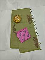 South Cotton Block Printed Saree