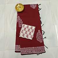 South Cotton Block Printed Saree