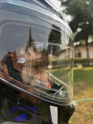 STEELBIRD SBH-61 ISS SXE RACE-X GLOSSY BLACK/RED C/V 600MM WITH ANTIFOG(EXLUSIVE)