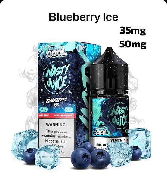 Nasty Salt Super Cool Blueberry Ice 35MG 30ML Original - Hachi Tobacco Dubai UAE