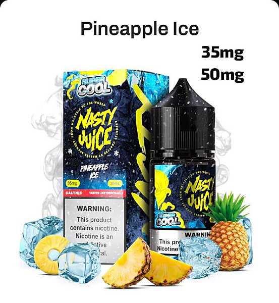 Nasty Salt Super Cool Pineapple Ice 50MG 30ML Original - Hachi Tobacco Dubai UAE