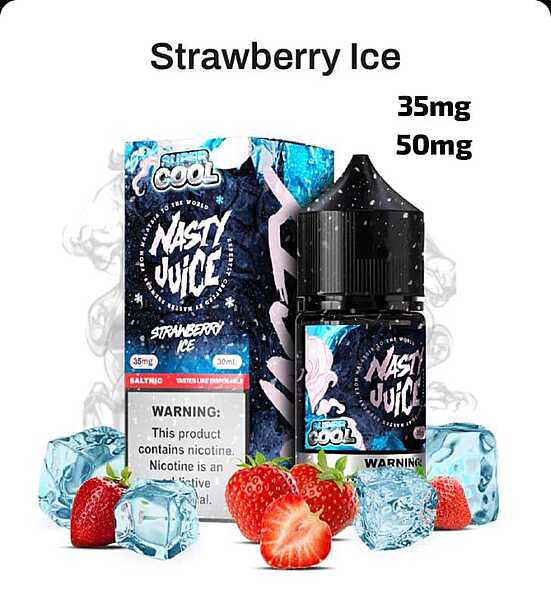 Nasty Salt Super Cool Strawberry Ice 35MG 30ML Original - Hachi Tobacco Dubai UAE