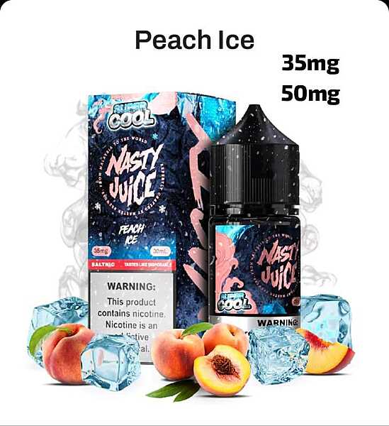 Nasty Salt Super Cool Peach Ice 50MG 30ML Original - Hachi Tobacco Dubai UAE
