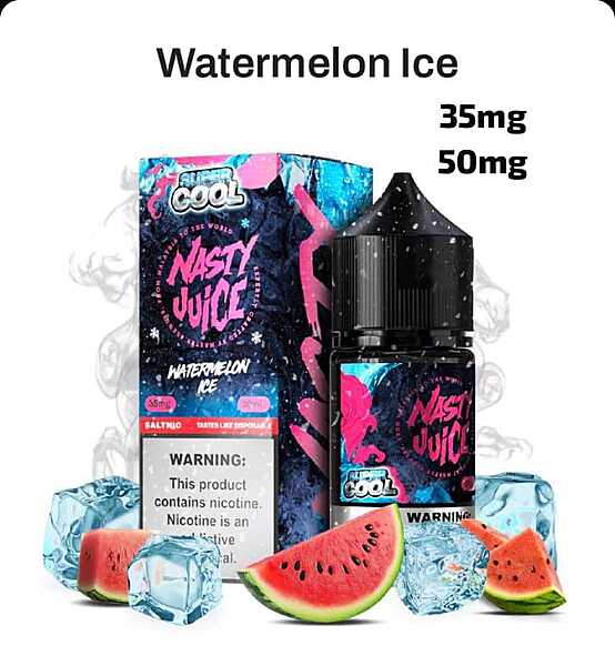 Nasty Salt Super Cool Watermelon Ice 50MG 30ML Original - Hachi Tobacco Dubai UAE