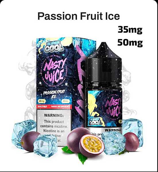Nasty Salt Super Cool Passion Fruit Ice 50MG 30ML Original - Hachi Tobacco Dubai UAE