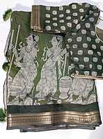 J473: Ready To Ship Beautiful Kalamkari Saree With Stitched Blouse J473: Ready To Ship Beautiful Kalamkari Saree With Stitched Blouse