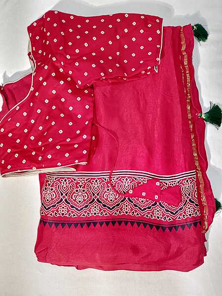 J466: Ready To Ship Beautiful Azark Saree With Stitched Blouse