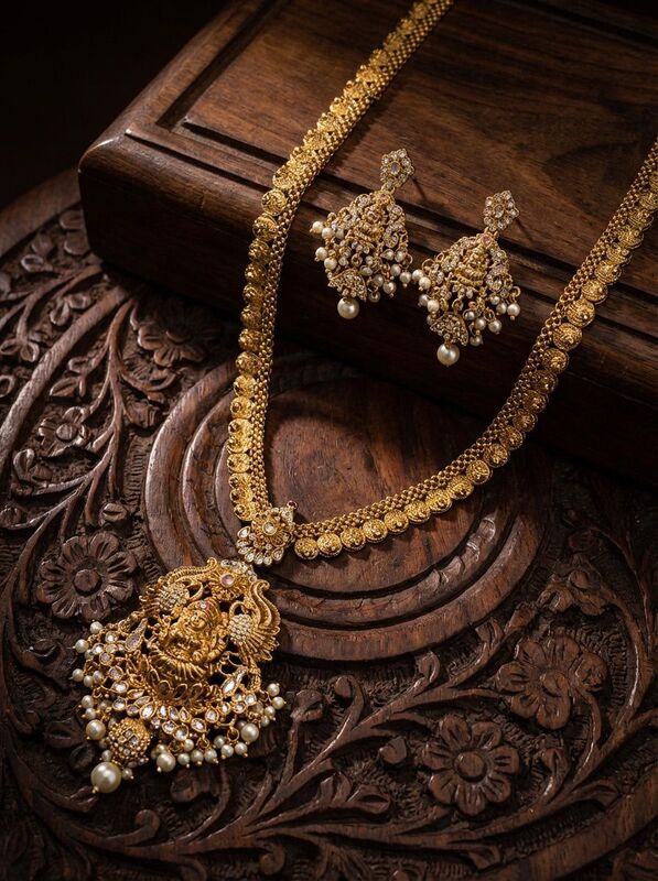 Coin Lakshmi Haram with Earrings