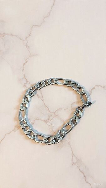 Stainless Steel Figaro Chain Bracelet