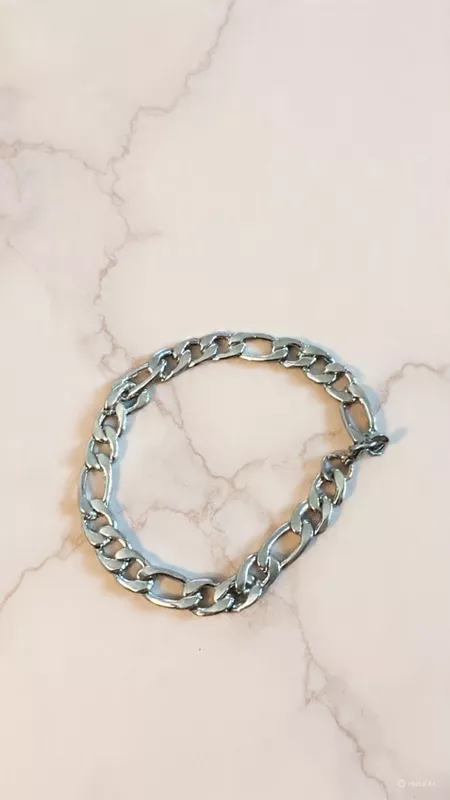 Stainless Steel Figaro Chain Bracelet