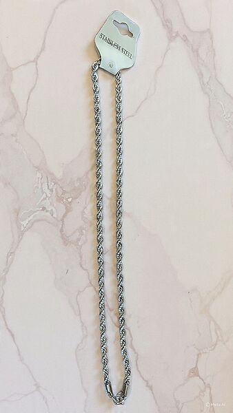 Chunky Silver Curb Chain