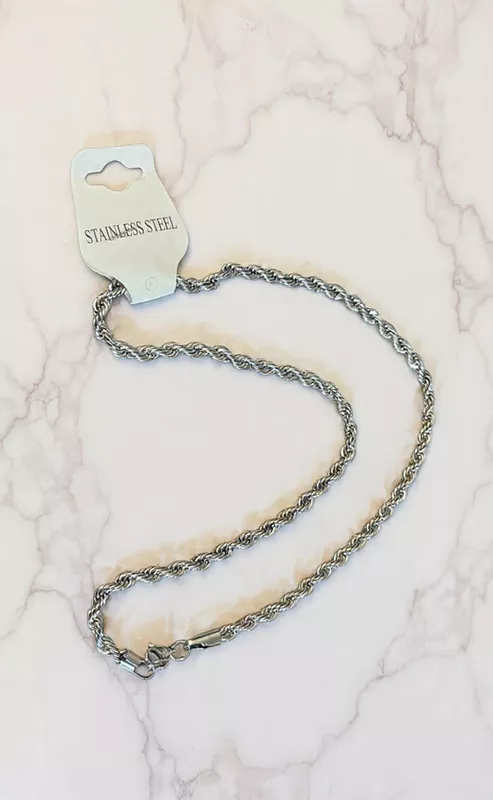 Chunky Silver Curb Chain