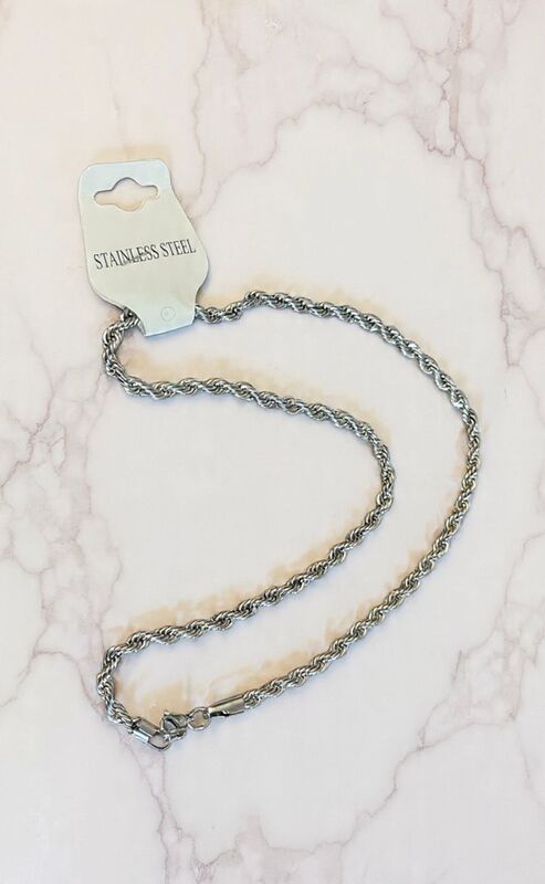 Chunky Silver Curb Chain