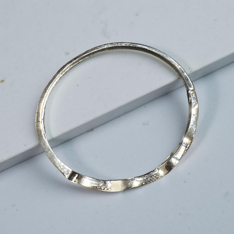 Crystal Embellished Twist Pave Cuff Bracelet