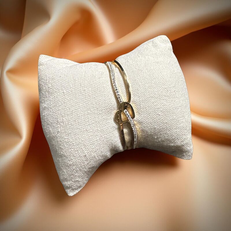 Crystal Embellished Heart knot Bracelet